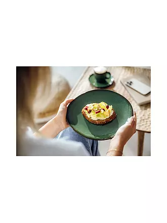 LIKE BY VILLEROY & BOCH | Frühstücksteller "Lave Gris" 23cm | dunkelgrün